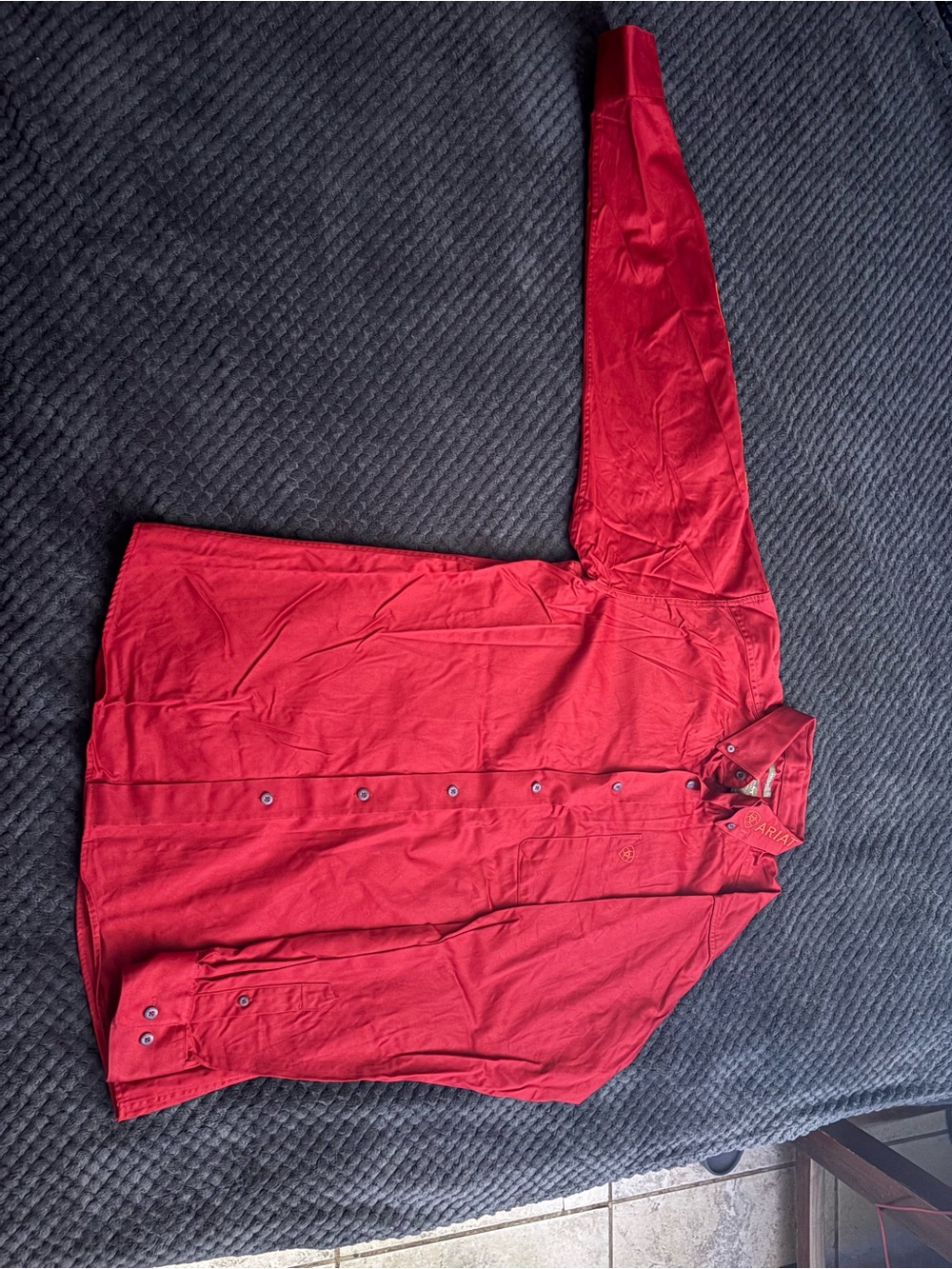 Ariat Men's Red Long-Sleeve Western Snap Shirt